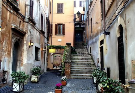 a small sreet in Palermo - italy, street, architecture, beauty, huses, stairs