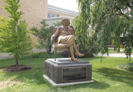 Margaret Thatcher Statue - England, Hillsdale College, Statue, Great Britain, Politics, Thatcher, Prime Minister