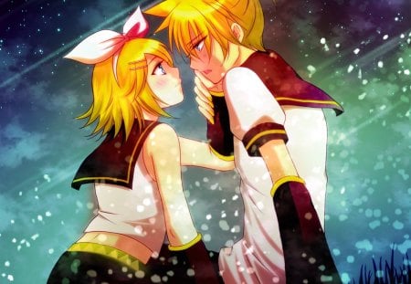 ~Endless Love~ - len and rin kagamine, vocaloid, blonde, blue eyes, love, anime, romance, twins