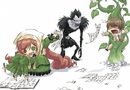 Death note - anime, girl, death note, boy