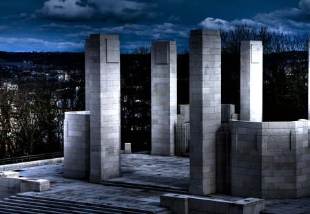 War Memorial - erecting, sky, 1918, cointe, concrete, cloud, battle, anniversary, memorial, architecture, hdr, 1914, worldwar, construction, stone, patriot, day, liege, structure, brick, war, belgium, army, defence, erection