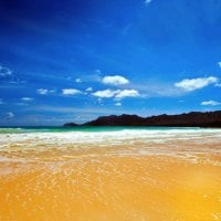 wonderful yellow sand beach