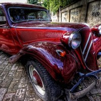 old red car