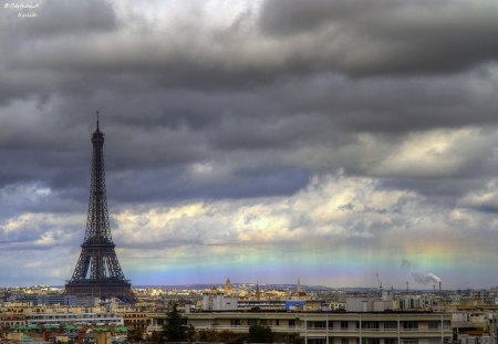 a horizon rainbow in paris - nature, fun, rainbow, cool, paris