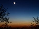 moon and comet