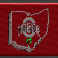 GRAY BLOCK O LOGO WITH A BUCKEYE LEAF