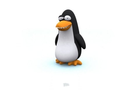 Silly Penguin - penguin, silly, teeth, goofy