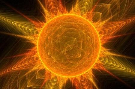 Sun - nature, abstract, 3d