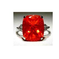 RED ORANGE FIRE OPAL RING