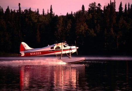 Go for Takeoff DeHaviland Beaver Aircraft Lake Hood Alaska - aircraft, lake hood, alaska