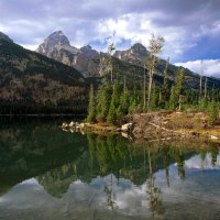 Taggart Lake Reflection  Wyoming