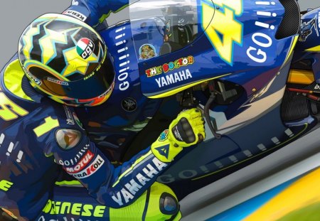 Yamaha - yamaha, blue, racing