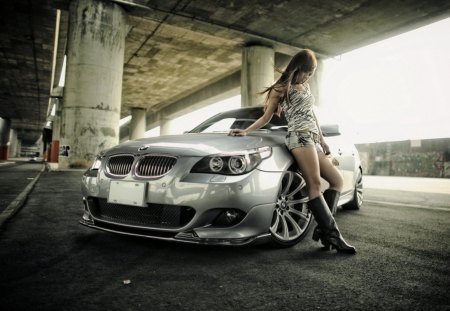 Bmw Girl - photo, girl, cars, bmw, boots