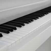 White piano