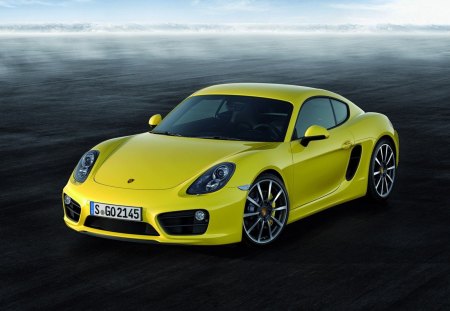 2013-Porsche-Cayman - 13, porsche, yellow, exotic