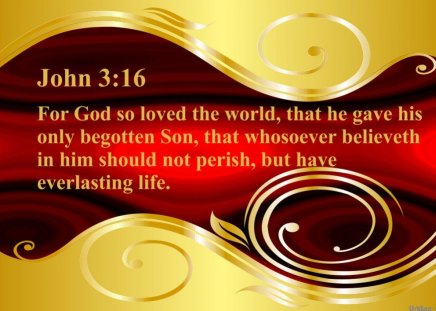 For God So Loved - believe, love of god, everlasting, only begotten