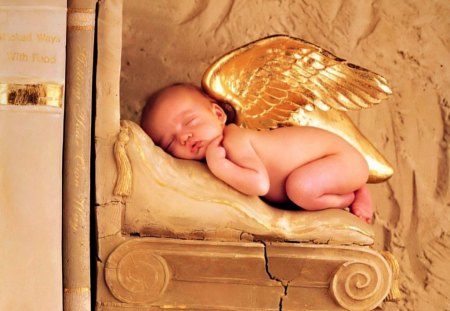 ~Sleeping Baby Angel~ - fantasy, abstract, angel, baby