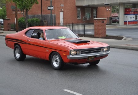 Dodge Dart - Red, Black stripes, Nice, Dodge