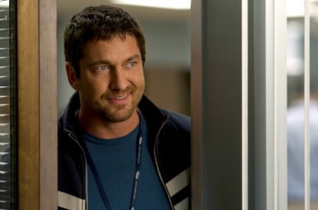 Gerard Butler - movie, the ugly truth, man, blue, gerard butler, actor