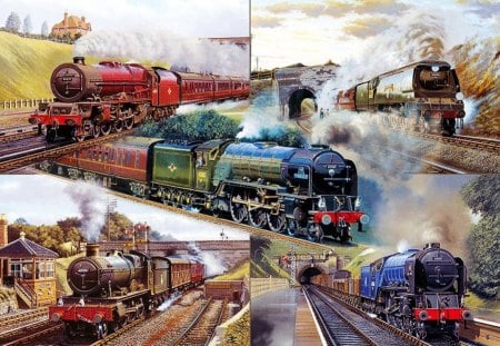 Trains for Marianne (Plume-dargent) - steam, locomotive, railroad, steamtrains