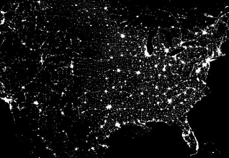 USA At Night - world at night, night, usa at night, america at night