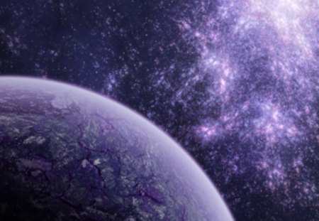 PURPLE SPACE - PURPLE, PLANET, SPACE, SKY