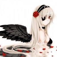 Anime girl w/black wings