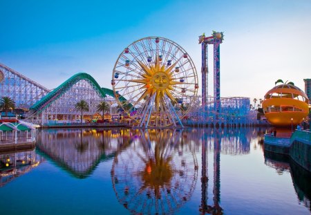 Roller-Coaster - roller, landscape, coaster, parks