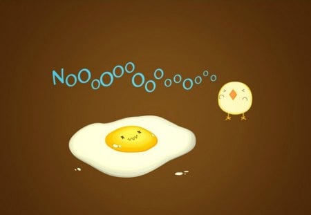 You eat what you touch - word, funny, bird, white, chicken, art, brown, no, yellow, blue, egg