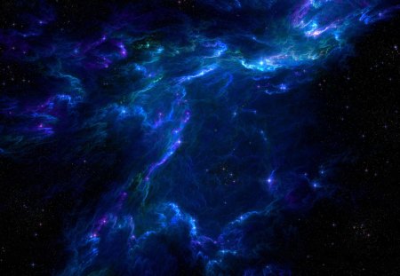 blue Abstract - dreams, abstract, dark, graphics, blue, nebula, fantasy, space