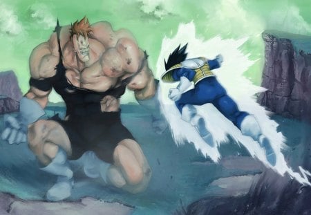 Vegeta vs Recoome - anime, z warrior, dbz, recoome, dragon ball, alien, fight, vegeta, prince vegeta, dragon ball z