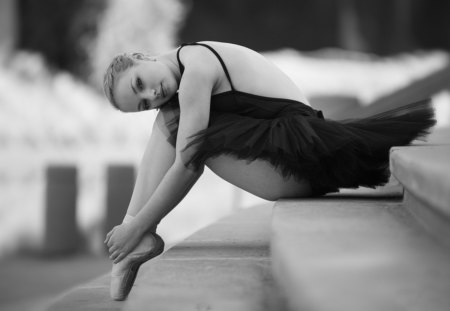 Sweet Ballerina - woman, ballerina, model, dress