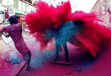 Colour Explosion - Colours, Powder, Art, Abstract