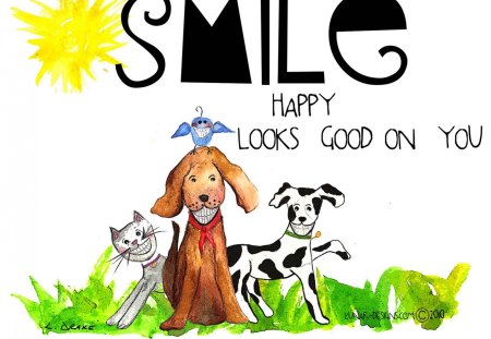 SMILE - teeth, smile, animals, quotes