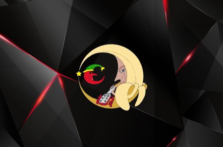 BANANAMOON Carbonit - Photoshop, Moon, Avatar, Red, Black, Music, Banana