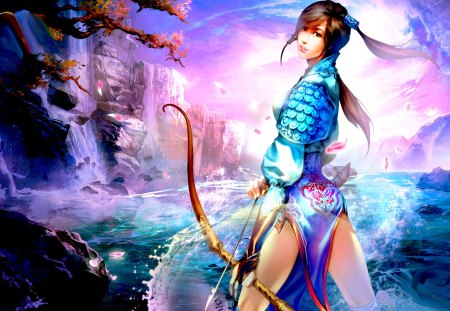 ARCHER GIRL - games, bow, arrow, beauty, archer, art