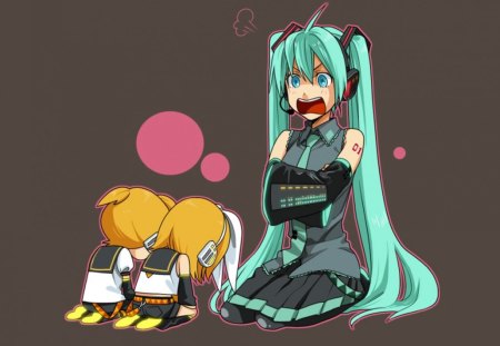 You're In Big Trouble!! - rin and len kagamine, angry, vocaloid, trouble, anime, mad, hatsune miku