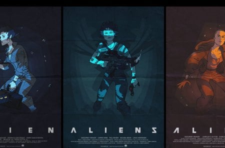 Alien - movie, planet, alien, gun