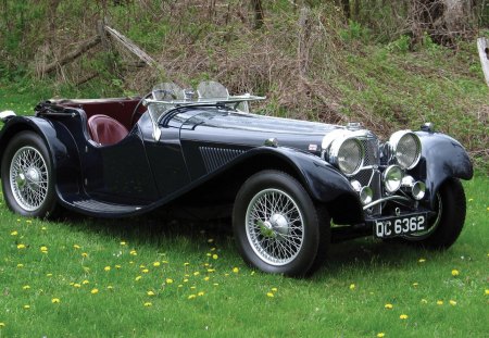 1935-Jaguar - car, vintage, black, jaguar, 1935