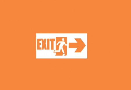 EXIT - Funny, EXIT, Simple, Entertainment, Orange