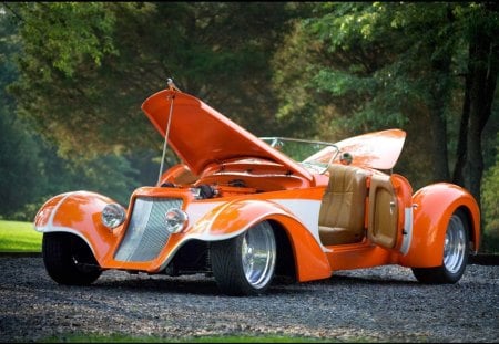 Auburn Oldie - orange, hot, wheels, seats