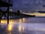 wonderful sea pier at dusk