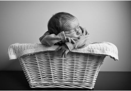 So adorable baby - human, basket, kid, cute, adorable, baby