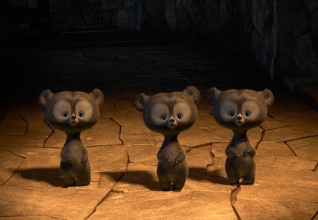 Who are you? :-) - bears, cubs, cartoon, kids, cute