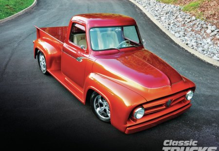 Labor Of Love - orange, classic, ford, truck