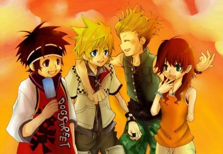 Best Friends - roxas, pence, hayner, olette, kingdom hearts