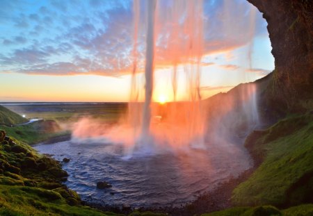 Beautiful View - sky, view, blue, beautiful, waterfall