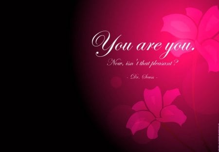 You are you - white, message, poster, red