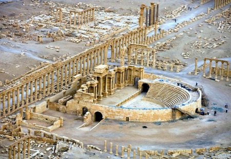 Roman Ruins - roman, ancient, ruins, pillars