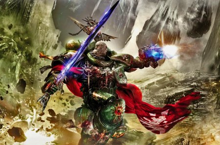 40K Space Marine - sci-fi, warhammer, 40K, tech